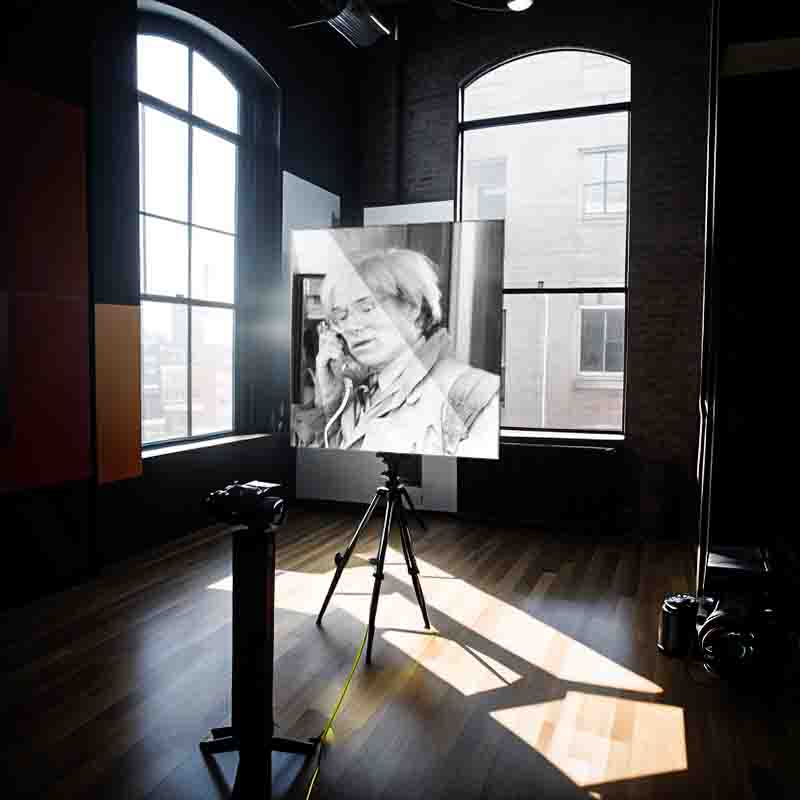 AI model training on Bock-Schroeder's Andy Warhol Portrait for more realistic artificial image creation