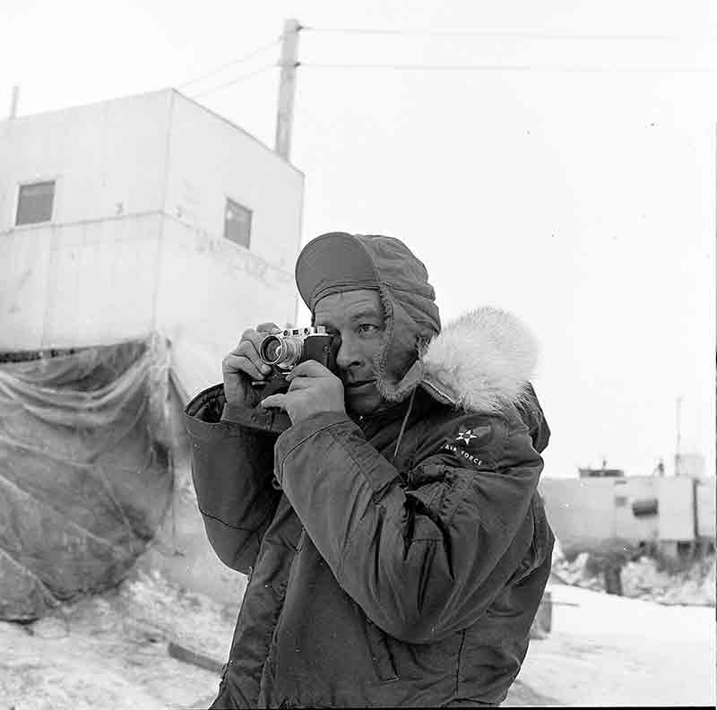 Photographer on Ice Island