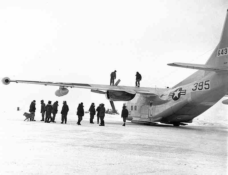 Men on Aircraft on Ice Floe