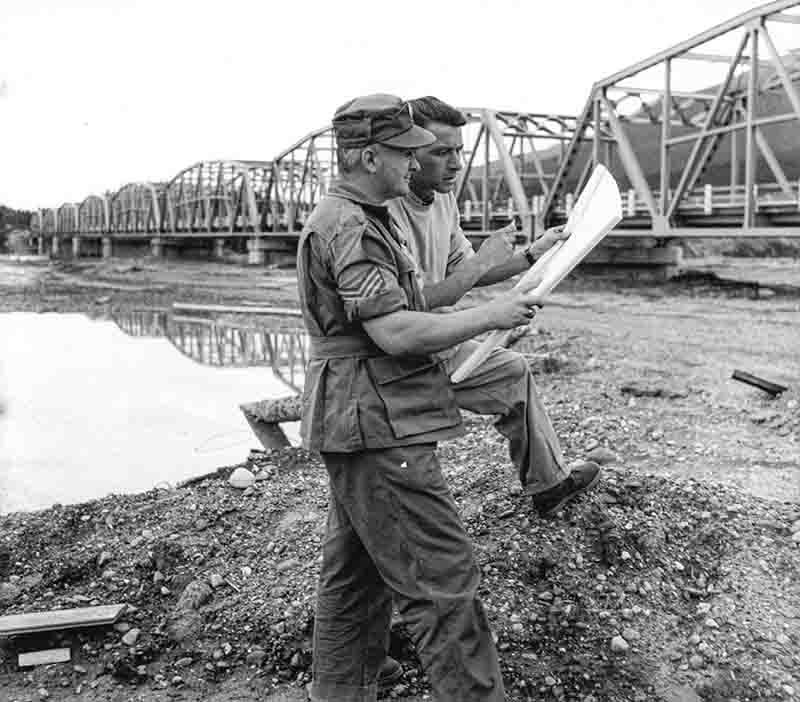 Briefing from an military officer at the Air Defense Command of the Kotzebue Air Force Station in Alaska