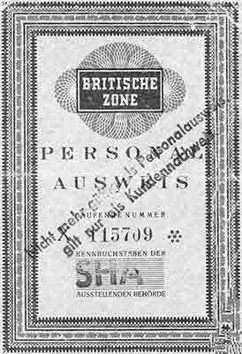 British Zone Pass.