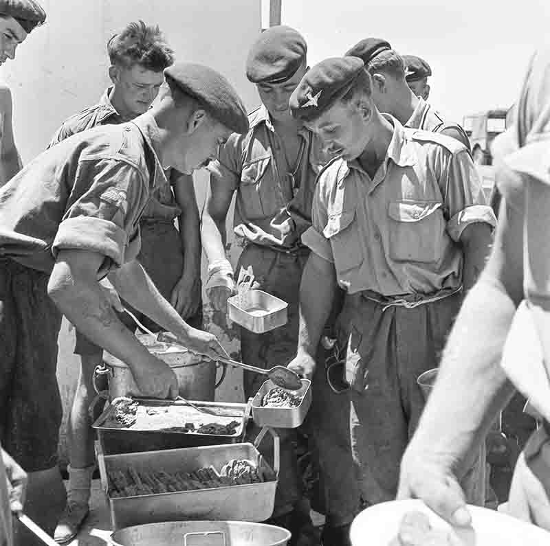 British forces in Jordan during the joint meal in Amman Jordan 1958
