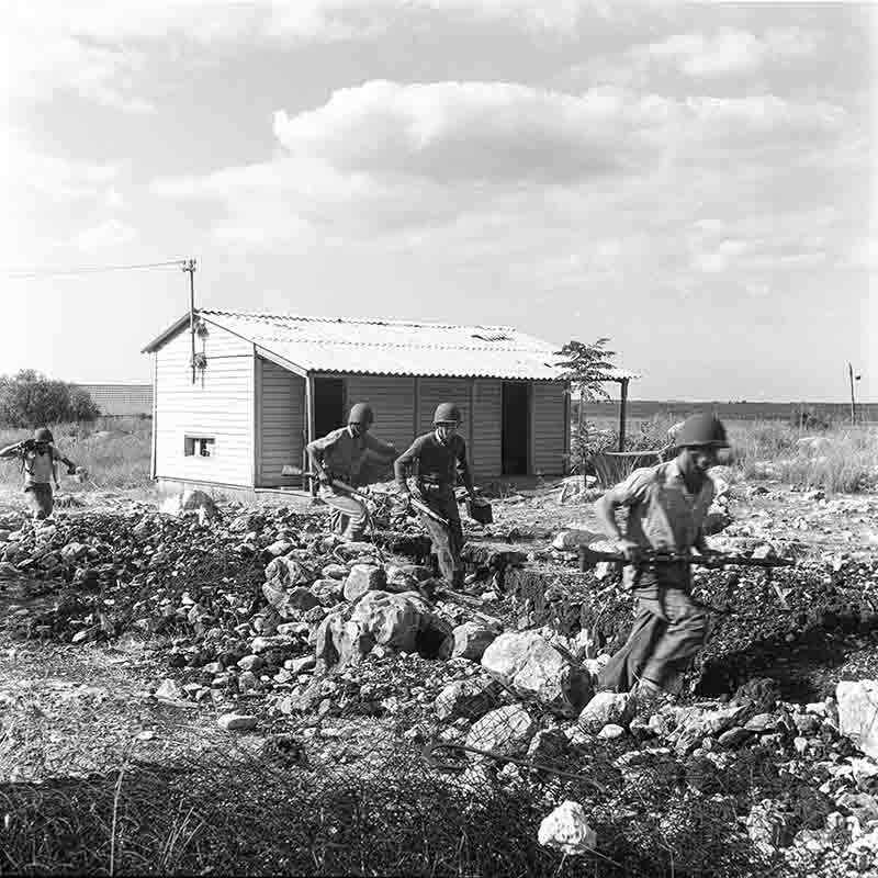 Israeli soldiers engaged during the Suez crisis