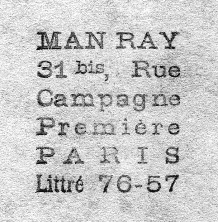 Man Ray copyright stamp