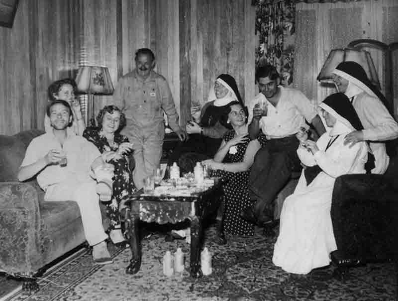 Group of people having a party