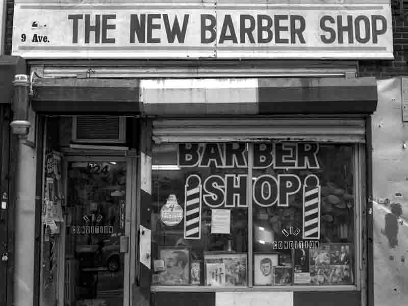 Old-fashioned barber shops in New York