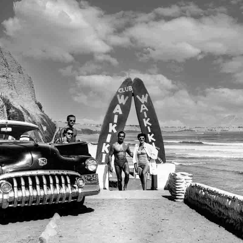 Visitors of the Waikiki Surf Club, Lima, Peru